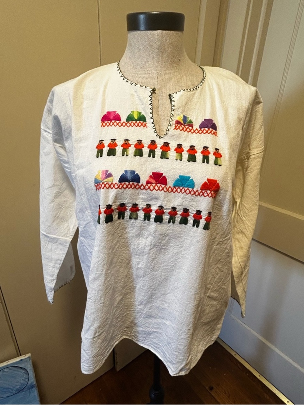 White Embroidered Women's Blouse